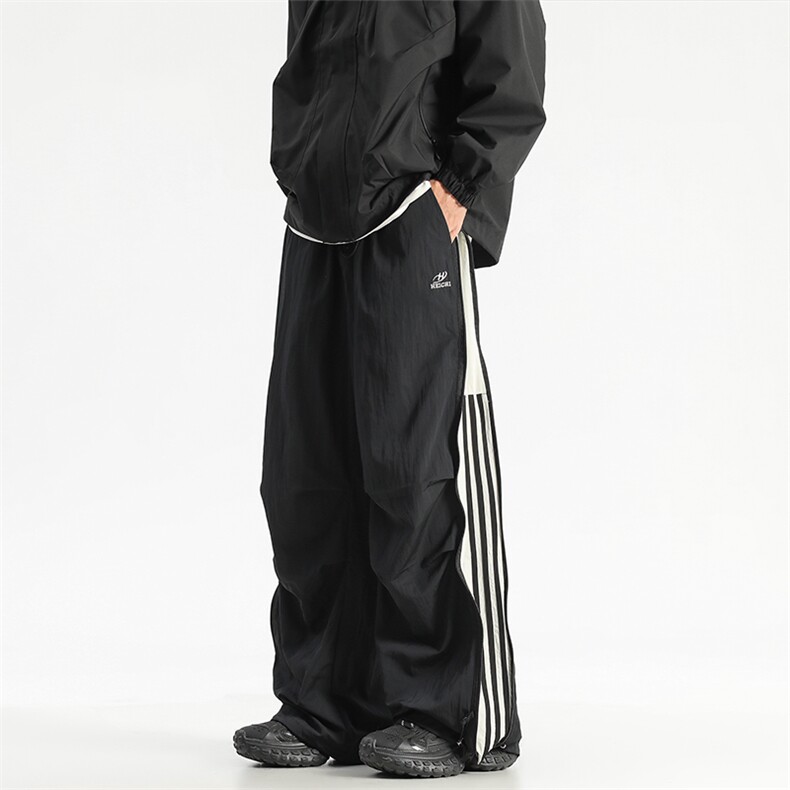 现货K845-P60秋季冲锋裤降落伞兵裤休闲裤男高街运动长裤子，女装休闲裤，电商B327