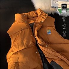 地毯新款冬季时尚百搭宽松字母印花潮流马甲外套MJ613P115控138，女装短外套，电商A268A