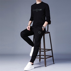 SA8923-2钱塘2020-2中青年男士百搭简约时尚冬季卫衣套装P137，男装休闲套装，钱塘207-2
