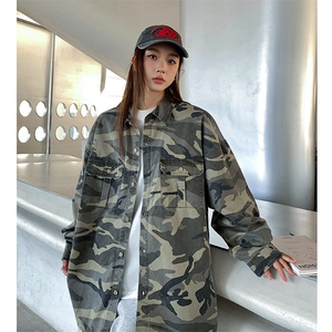 港风纯棉衬衫高级感设计耐磨迷彩衬衫休闲百搭MD-H560-特批55控99图片