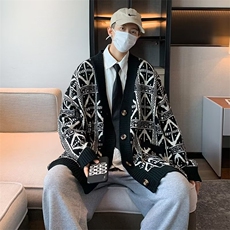 毛衣男港味2023秋季复古日系针织衫MY58P45，男装针织衫/毛衣，星座1116-2