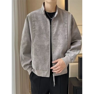 复古潮流扎染夹克机车春秋新款高级宽松休闲帅气HH100 P76图片