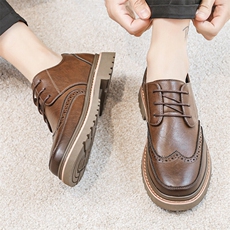 X4894-p145春季新款皮鞋男士英伦商务正装布洛克休闲皮鞋男，男鞋皮鞋，星座1407-3