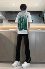 现货渐变拉链黑色牛仔裤男大码修身直筒裤K5804-K5805-P50，男装牛仔裤，星座205