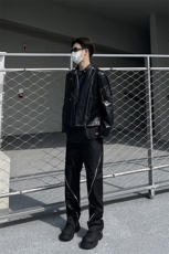 B221美式ins高街暗黑小众拉链情侣休闲冲锋裤LK23030-P65控88，男装休闲裤，电商B221