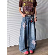 网图抖音性价比款S-3XL蓝色纽扣款A354-P65，男装牛仔裤，星座310A-4