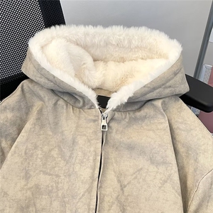 连帽棉服男冬季新款复古宽松加厚保暖座山雕棉衣外套LJ955-P135图片