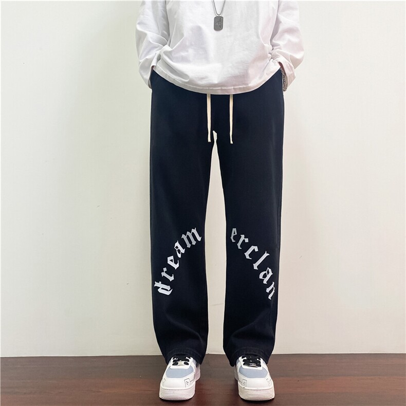 k820-p55-控78拉链黄泥牛仔在高阶宽松大码牛仔裤cityboy,男装牛仔裤,星座116