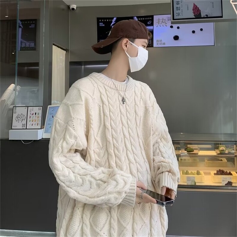 美式圆领毛衣男慵懒风休闲针织衫X037P50,男装针织衫/毛衣,星座1116-2