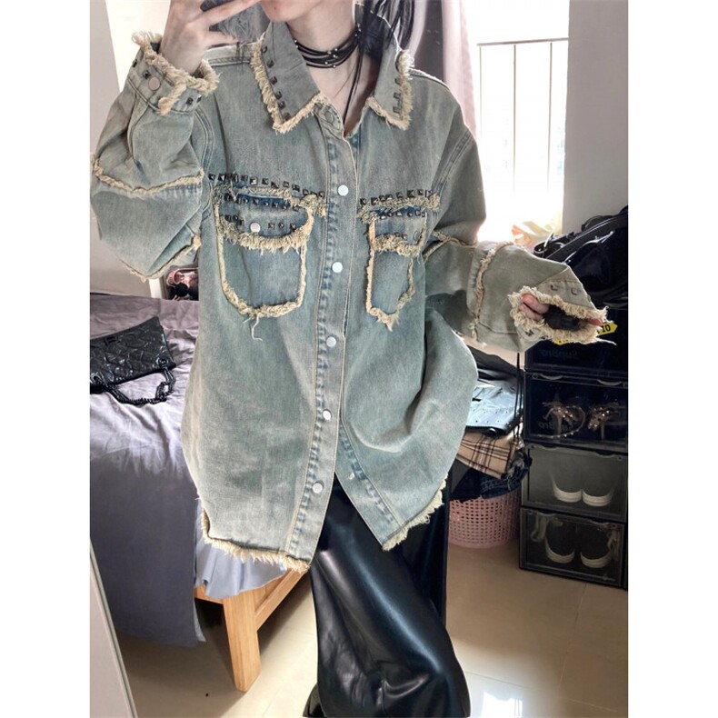 【有货】cleanfit毛边牛仔外套男款美式高街工装夹克CT01CC-P65图片