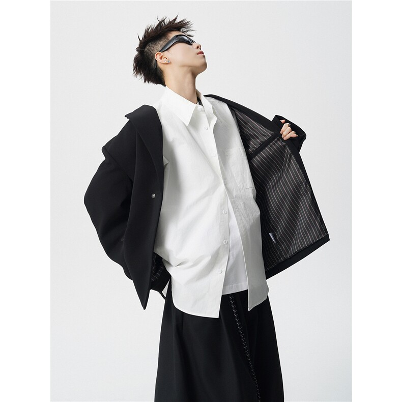 简约刺绣金属扣设计休闲西装大码M-5XL韩版西服男XF78085P85控128，男装西服套装，星座227-7