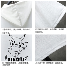 LD54078-P45连帽短袖t恤男大码胖子带帽五分袖中袖展架，男装T恤，电商A040A