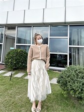 重工设计款开衫小毛衣，女装针织衫/毛衣，朗蔻