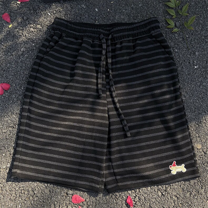美式高街潮牌休闲短裤潮流宽松五分裤A086-DK335-P25,男装休闲裤,电商基地A086