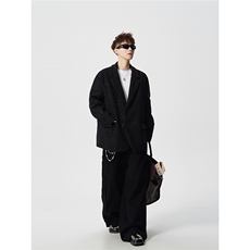 满天星毛呢西装大码M-5XL加棉大衣聚酯纤维XF78155P118控188，男装西服套装，星座227-7