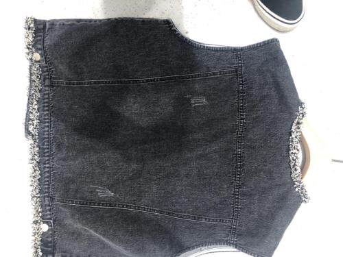 毛边牛仔马甲，女装马夹，阿唛倪