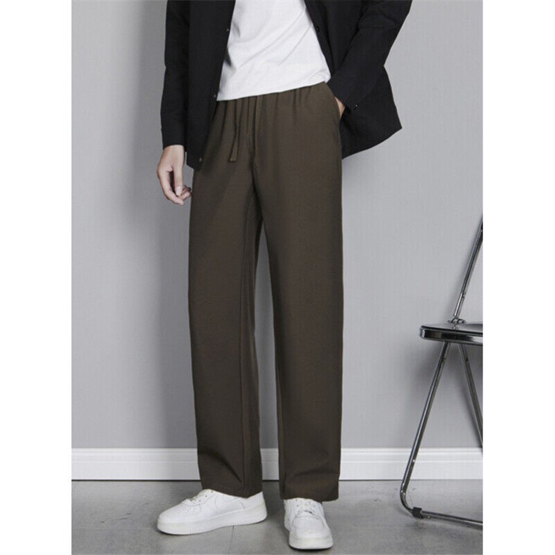 秋春季拖地休闲裤男宽松直筒阔腿裤垂感卫裤抗皱西裤长裤VS030，男装西裤，星座1116A-2（原606A-1）