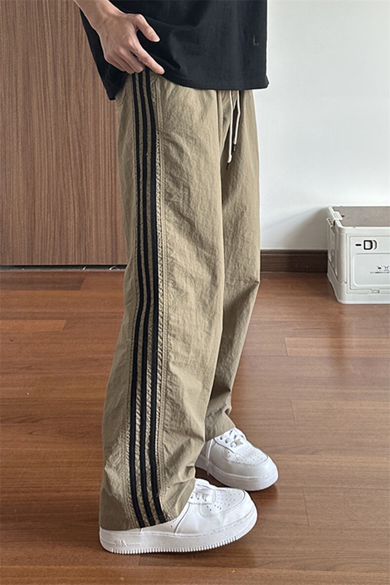 大量现货男装设计感侧边条纹速干裤夏款潮流痞帅百搭DY5036-特P35,男装休闲裤,电商A178