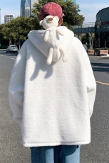 情侣羊羔毛加厚小熊设计感棉衣连帽外套A071-1010-P110，男装棉衣，电商A071