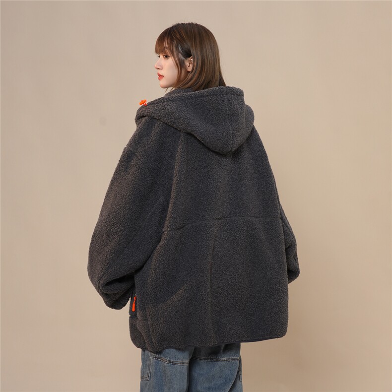 2025冬季休闲简约男士拉链羊羔毛外套棉服M2063/P105控149-100涤,男装棉衣,电商A148-1