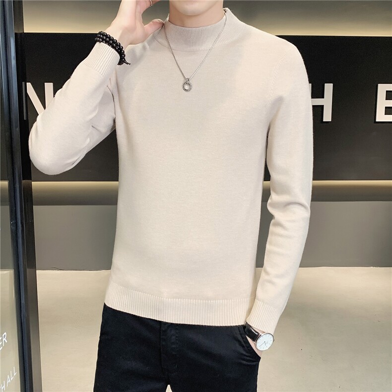 12色纯色毛衣打底衫男秋冬内搭半高领修身针织衫M602特p35,男装针织衫/毛衣,电商D303