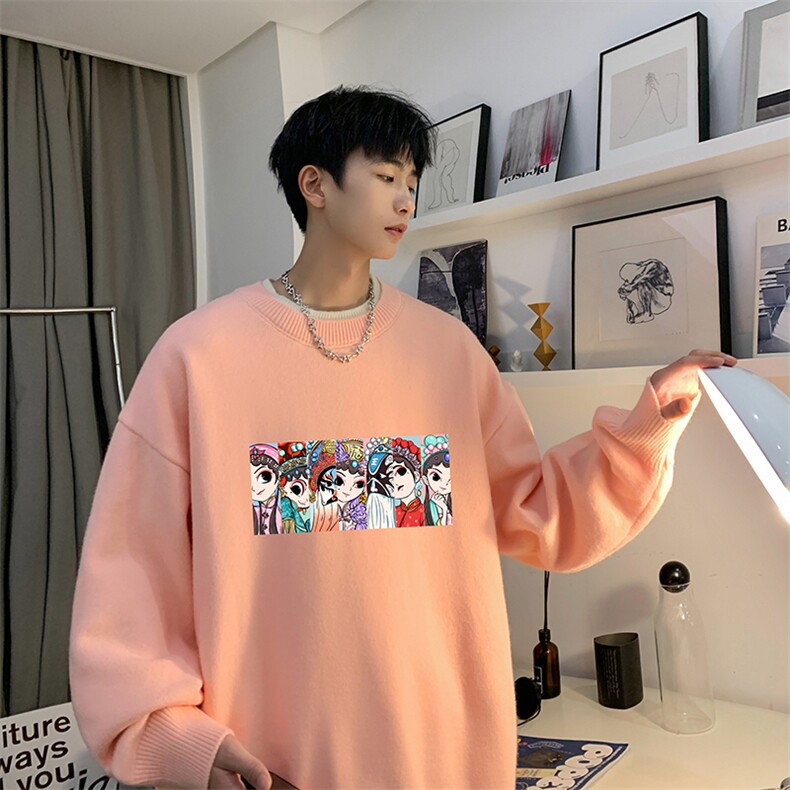 控78假两件毛衣男大码加绒针织衫男毛线衣M80250-P55加绒P70,男装针织衫/毛衣,电商A040