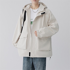 军绿日系cityboy冲锋衣外套男美式机能恶劣天气卫衣工装夹克春秋，男装夹克，星座1204-3