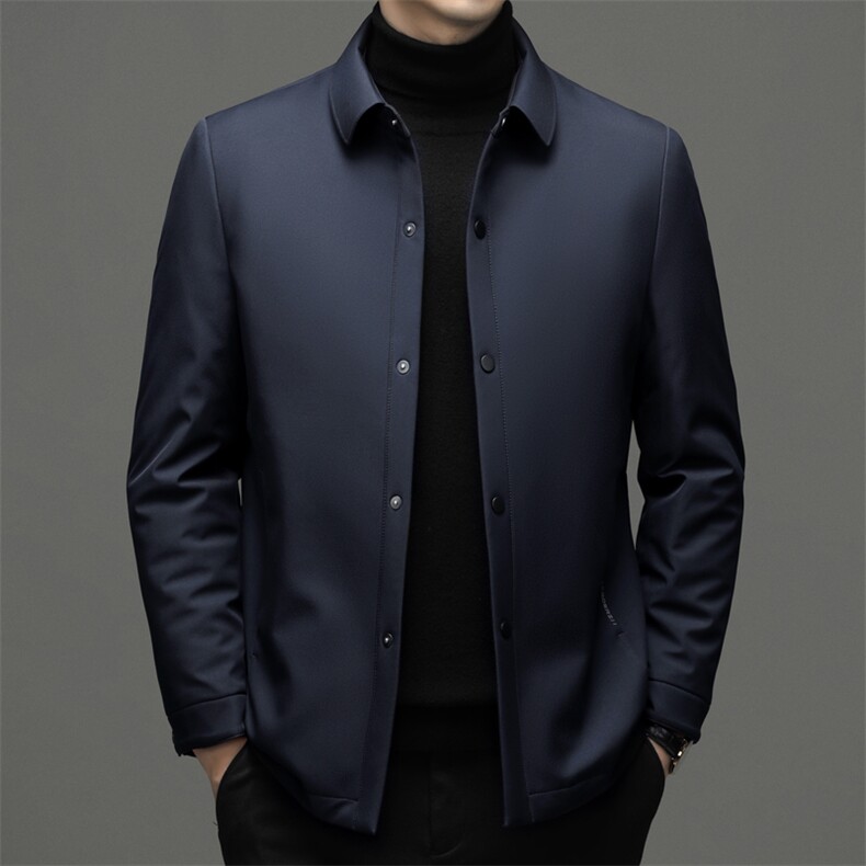 男士羽绒服2023年新款加厚保暖上衣中年冬季商务休闲爸爸装外套,男装羽绒服,电商B212（原钱塘6029）