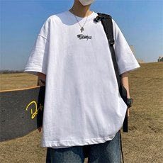 抖音得物二开现货220克夏装重磅美式高街宽松短袖t恤MT172，男装T恤，电商A486-1