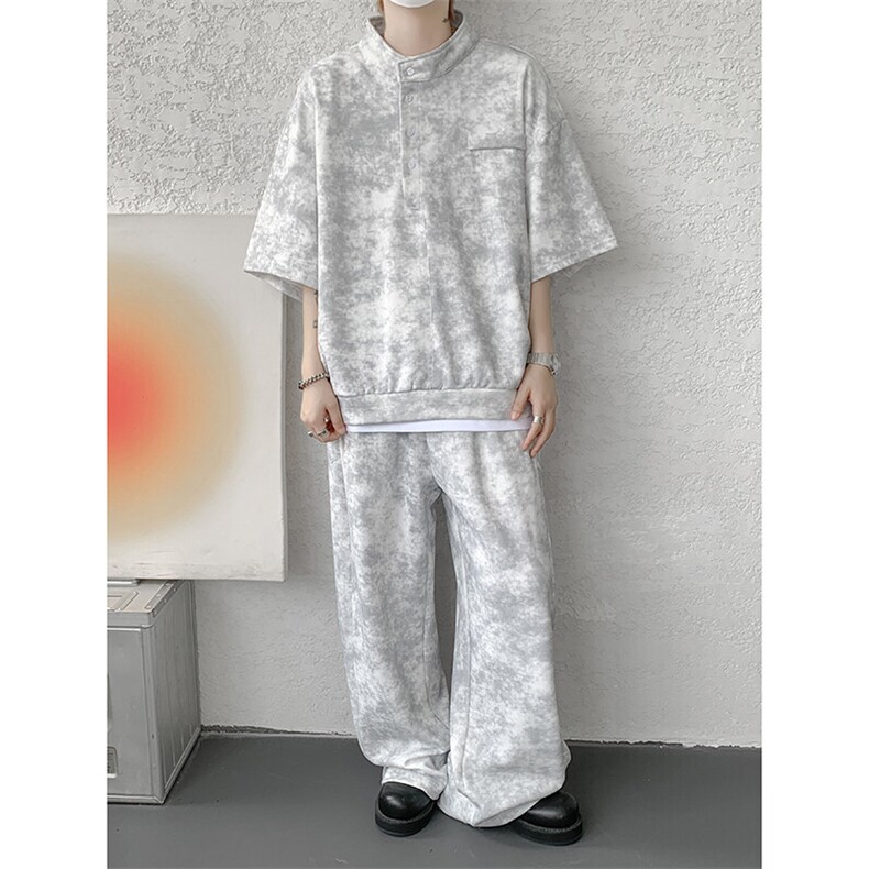 可拆开卖！立领POLO衫短袖t恤套装男生休闲运动青少年搭配帅气夏,男装T恤,电商B312