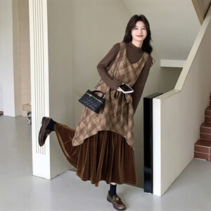 春装新款 连衣裙+内搭两件套2C153-8951-P185K298图片