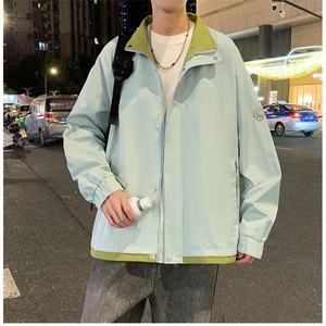 夜景假两件立领大码防水夹克男士冲锋衣外套 jk1215 特p71图片