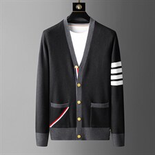 2023新款卫衣男士上衣针织衫开衫长袖T恤P145，男装针织衫/毛衣，电商D223-1