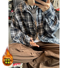 C9732藏青格（加绒）