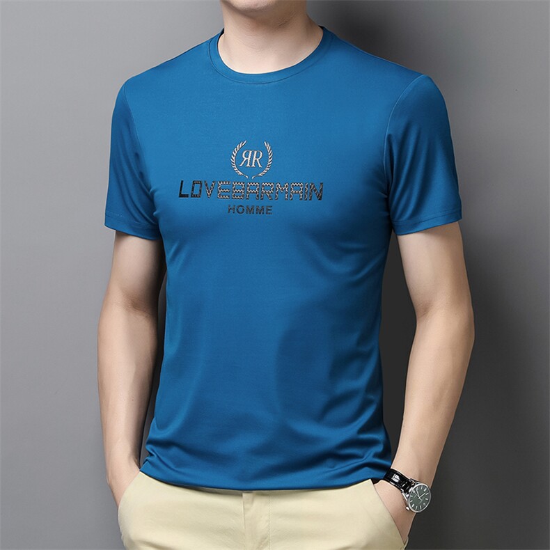 2023新款中年爸爸夏装短袖t恤polo衫上衣服夏季薄款商务休闲男装,男装T恤,电商B212（原钱塘6029）