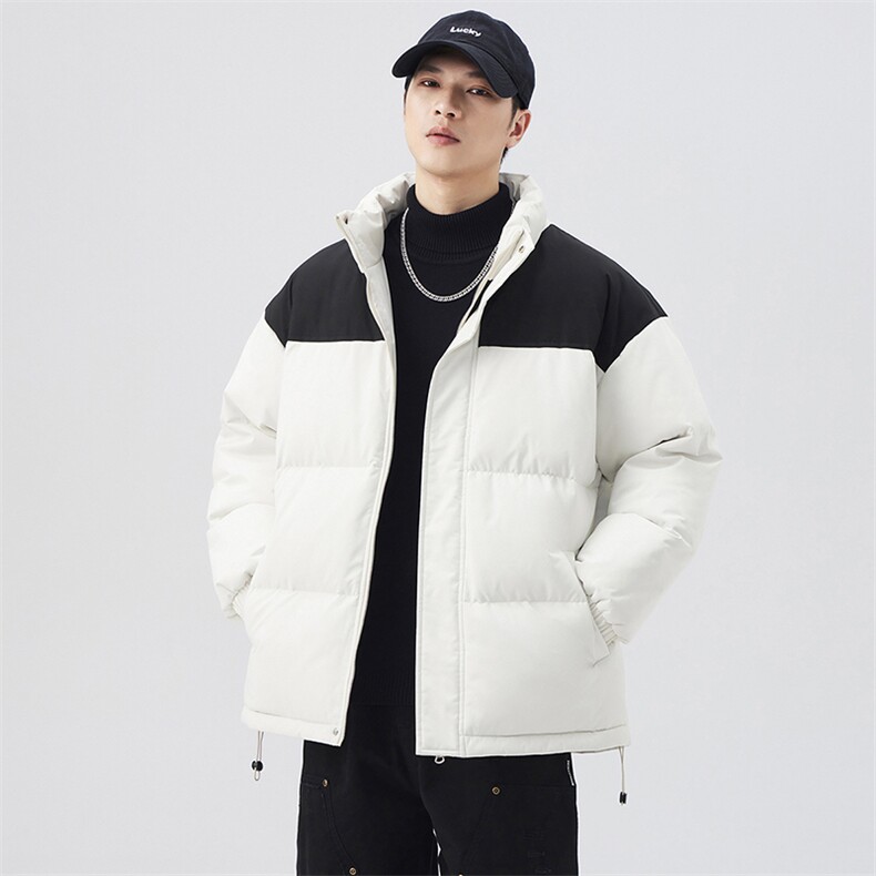 现货抖音得物品质拼接撞色三防加厚棉衣外套冬季立领棉服MY88888,男装棉衣,电商A486