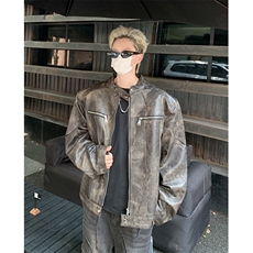 2024春秋痞帅外套男ins高街潮牌潮流宽松夹克JK09329-P98，男装夹克，星座308B-2