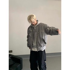 飞行员夹克棉服外套男冬季加厚潮牌宽松情侣工装棒球上衣M8057，男装夹克，星座1116A（原606A-3）