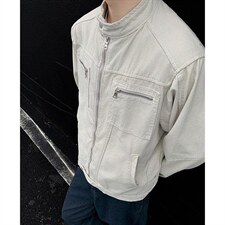 26春装高品质老钱风立领夹克外套男女美式潮牌拉链工装风宽松上衣，男装夹克，电商A486