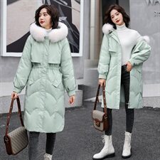 果绿色配真毛领