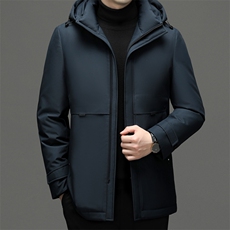 冬季2023新款中年男士商务休闲羽绒服连帽保暖冬装加厚外套男装，男装羽绒服，电商B212（原钱塘6029）
