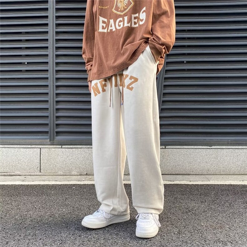 男秋季新款港风休闲裤麂皮绒280克发泡K9505P35,男装休闲裤,星座1116-2