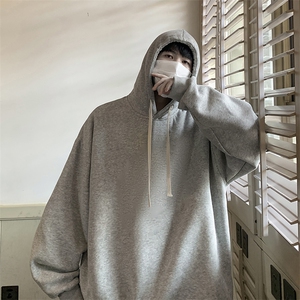 wassup happy连帽卫衣男款春秋季潮牌复古慵懒风上衣情侣休闲外套图片
