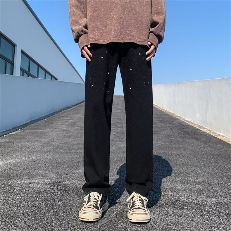 美式牛仔裤男春秋新款休闲直筒裤B8164P42,男装牛仔裤,星座1116-2