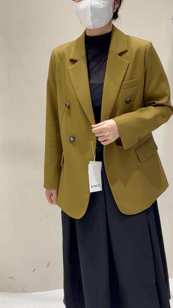 三色西装m扣外套，女装西装，XIMO 熙茉
