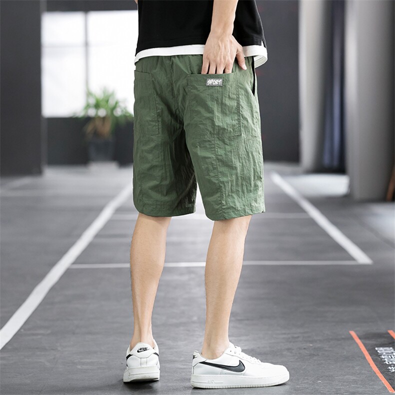 休闲短裤男五分裤子超薄款夏季冰丝短裤宽松透气5分马裤Z106-P30图片