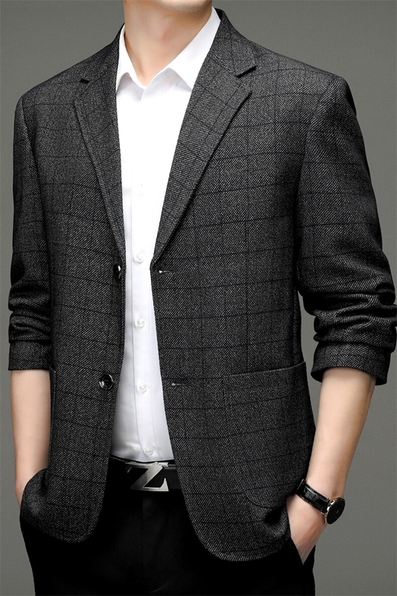 AWG-3钱塘2020-3中年男士时尚休闲商务春秋薄款西服外套货稳P127,男装西服,钱塘207-3