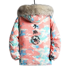 MC49070-P135日系潮衣男大码派克服男工装服外套袄网格，男装棉衣，电商A040A