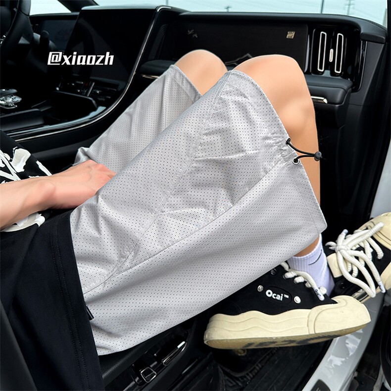 XZ616夏季新款薄款冰丝速干激光打孔设计感短裤TY2516特P30控58,男装牛仔裤,星座512A（原616）