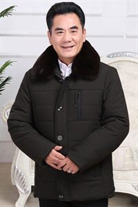 大款长年有货！8803中老年棉袄男爸爸棉衣加绒加厚棉袄父亲外套图片